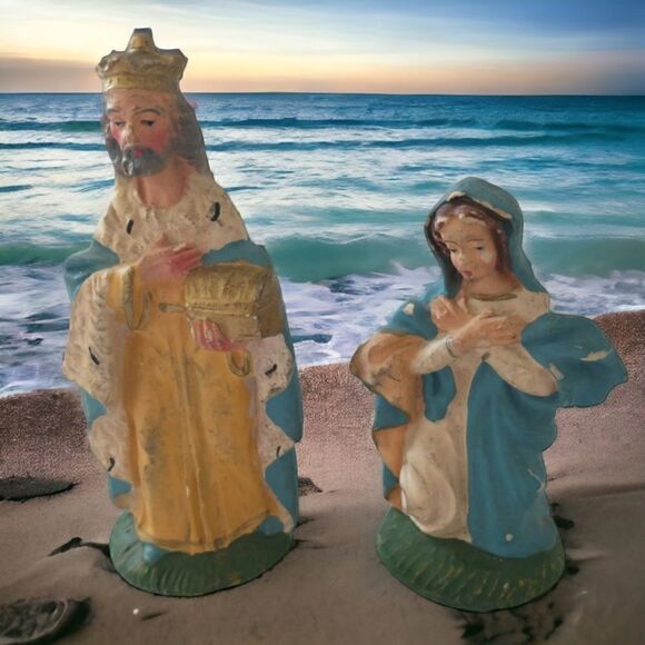 VTG Italy Nativity Figures Mary Wiseman Replacements ONLY Hand Painted Despose. - Picture 14 of 16